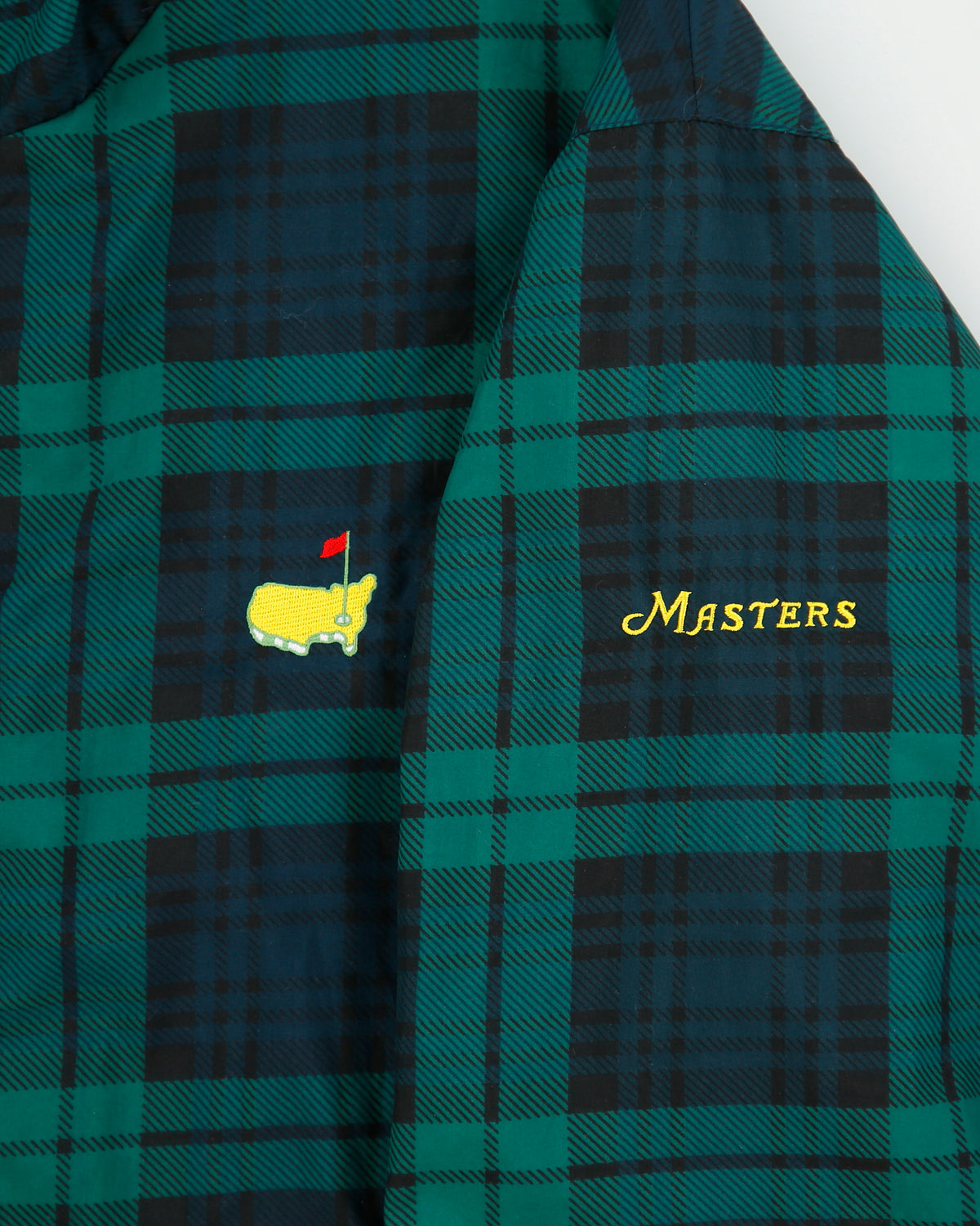 Vintage 1996 Slazenger Augusta National Shop Golf Masters Tartan Made In USA Soft Shell Windbreaker Jacket - M