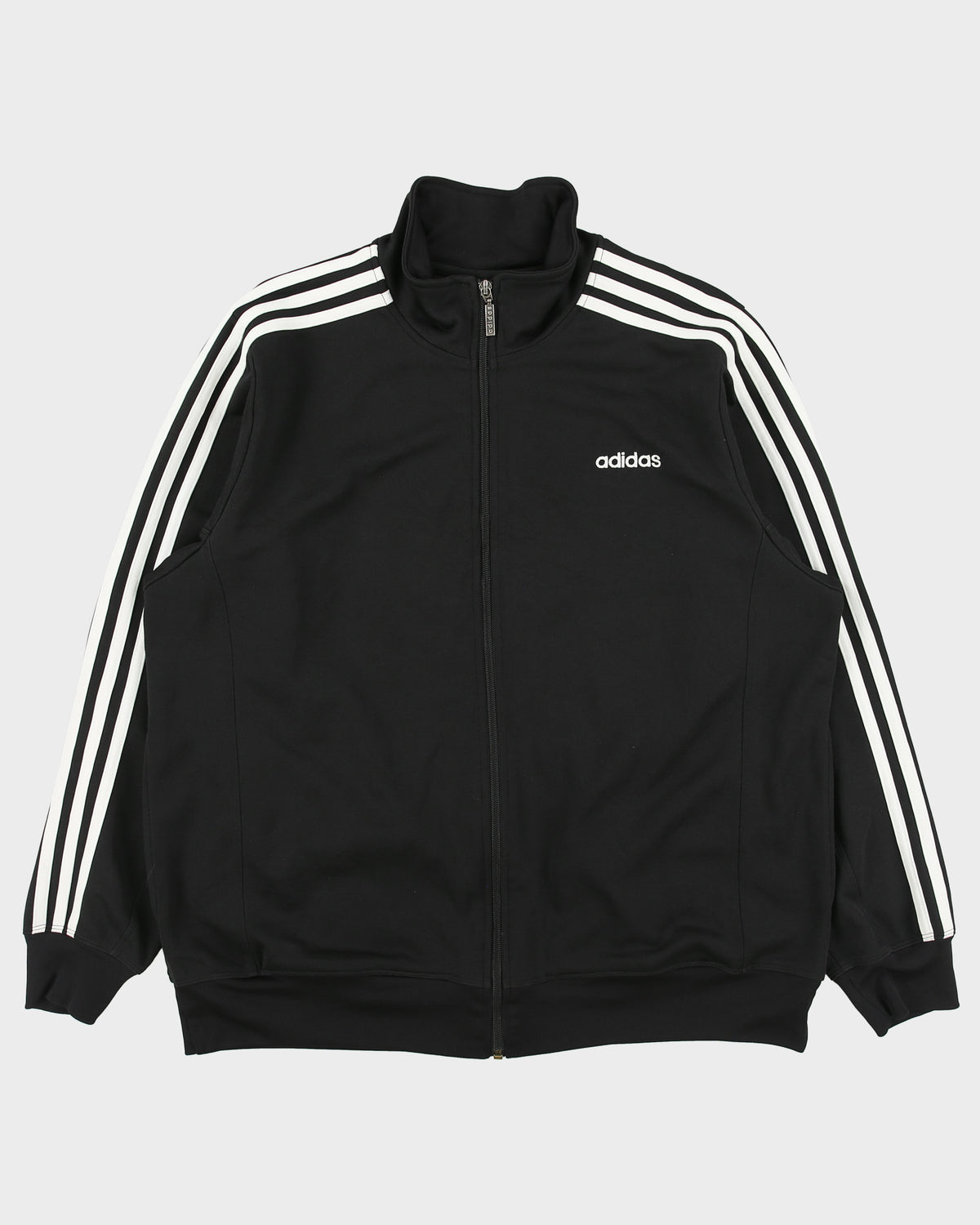 Vintage 2003 Y2K Adidas Heavyweight Embroidered 3-Stripe Funnel Neck Track Jacket - M