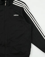 Vintage 2003 Y2K Adidas Heavyweight Embroidered 3-Stripe Funnel Neck Track Jacket - M
