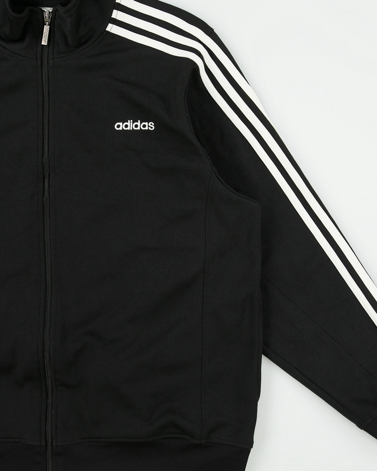 Vintage 2003 Y2K Adidas Heavyweight Embroidered 3-Stripe Funnel Neck Track Jacket - M