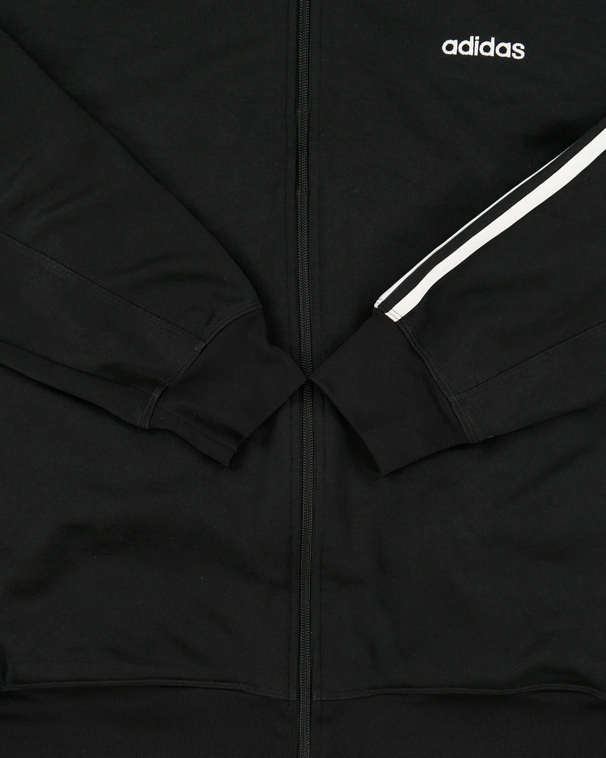 Vintage 2003 Y2K Adidas Heavyweight Embroidered 3-Stripe Funnel Neck Track Jacket - M