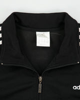 Vintage 2003 Y2K Adidas Heavyweight Embroidered 3-Stripe Funnel Neck Track Jacket - M