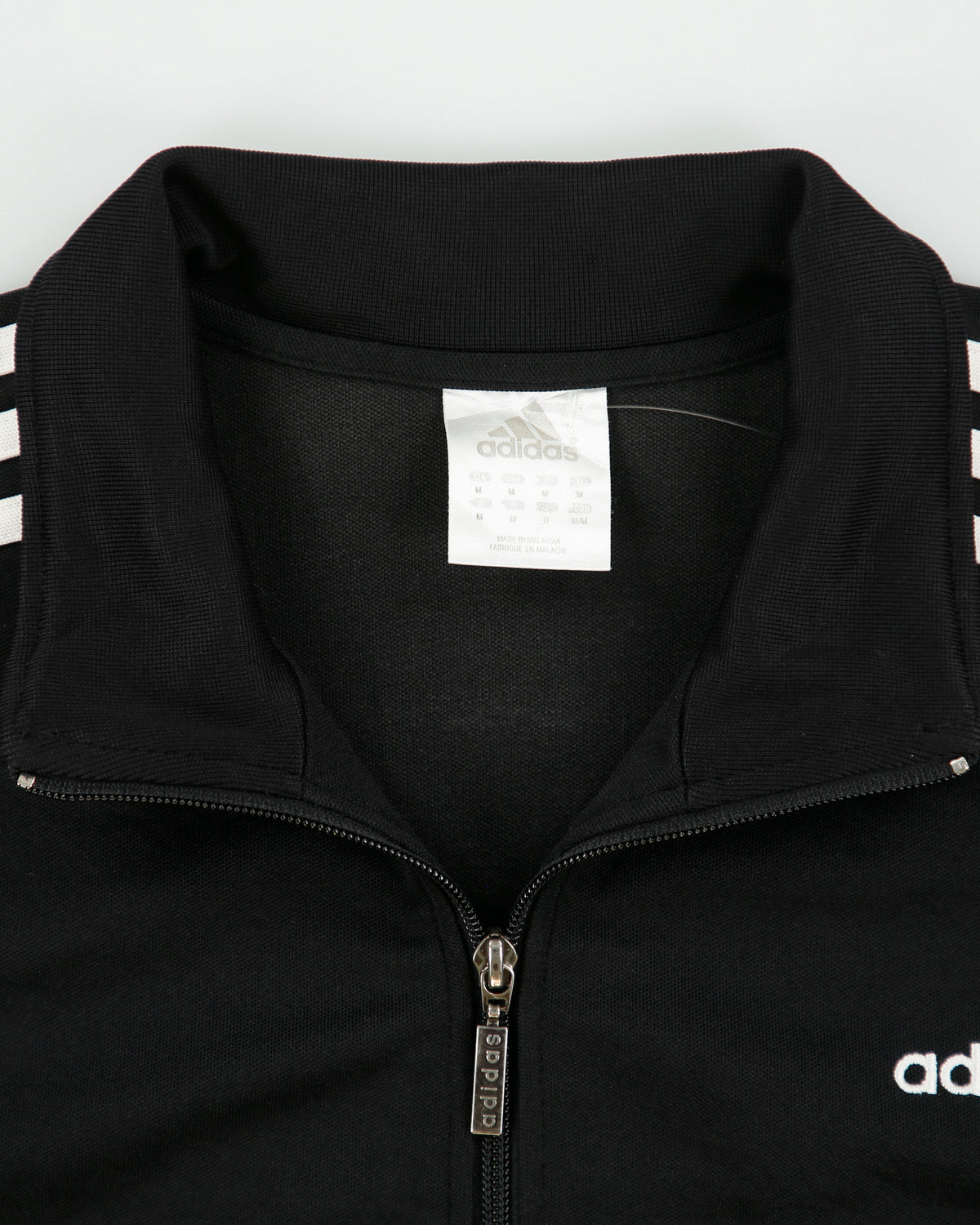 Vintage 2003 Y2K Adidas Heavyweight Embroidered 3-Stripe Funnel Neck Track Jacket - M