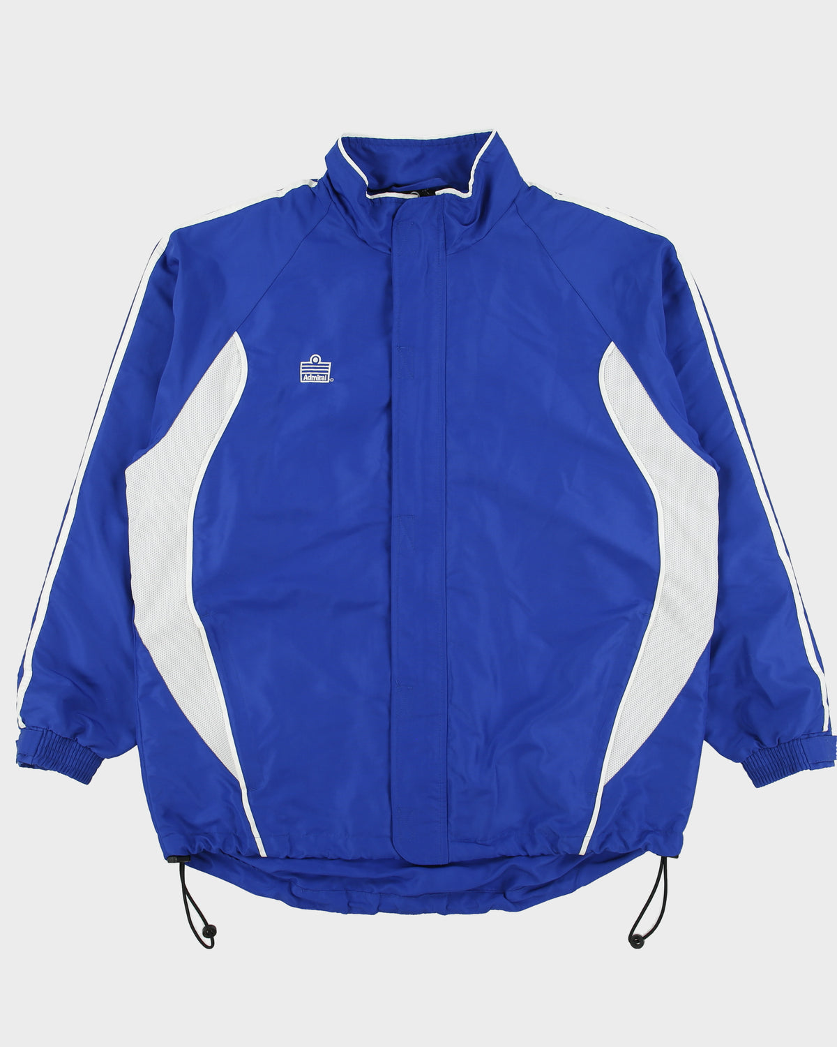 Vintage Y2K 00s Admiral Striped Shell Football Training Windbreaker Jacket - M