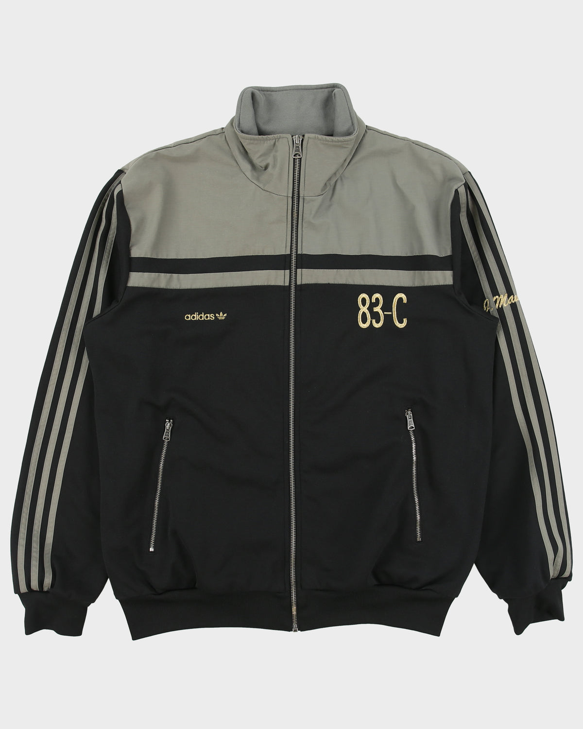Vintage Y2K 00s Adidas Originals 83-C J. Mano Heavyweight Shell Panelled Track Jacket - L