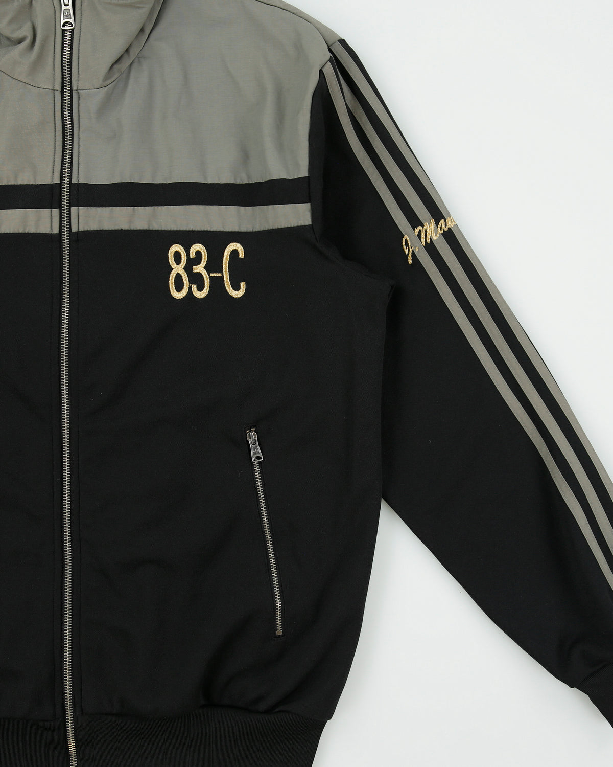 Vintage Y2K 00s Adidas Originals 83-C J. Mano Heavyweight Shell Panelled Track Jacket - L