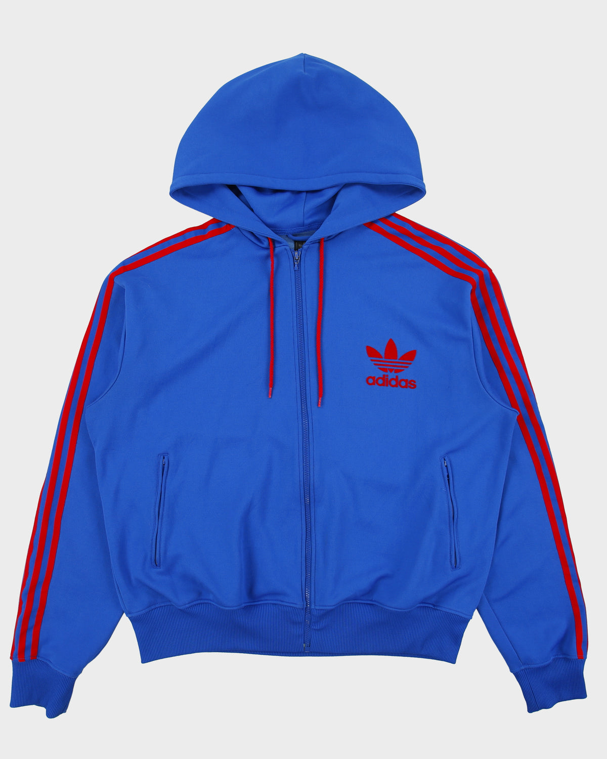 Vintage Y2K 00s Adidas Originals Classic Trefoil Hooded Track Jacket - XXL