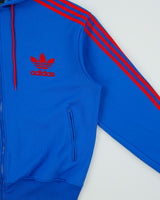 Vintage Y2K 00s Adidas Originals Classic Trefoil Hooded Track Jacket - XXL
