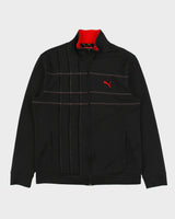 Vintage Y2K 00s Puma Contrast Stitch Pleated Check Funnel Neck Track Jacket - M