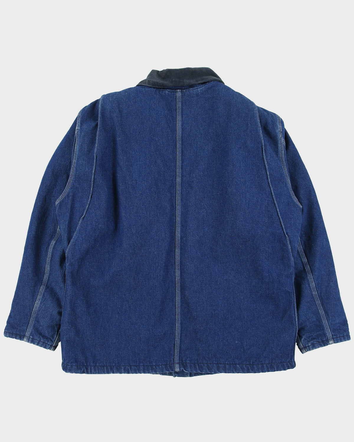 Vintage Y2K 00s Dickies Blanket Lined Contrast Stitch Indigo Denim Chore Jacket - L