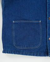 Vintage Y2K 00s Dickies Blanket Lined Contrast Stitch Indigo Denim Chore Jacket - L