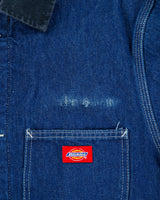 Vintage Y2K 00s Dickies Blanket Lined Contrast Stitch Indigo Denim Chore Jacket - L
