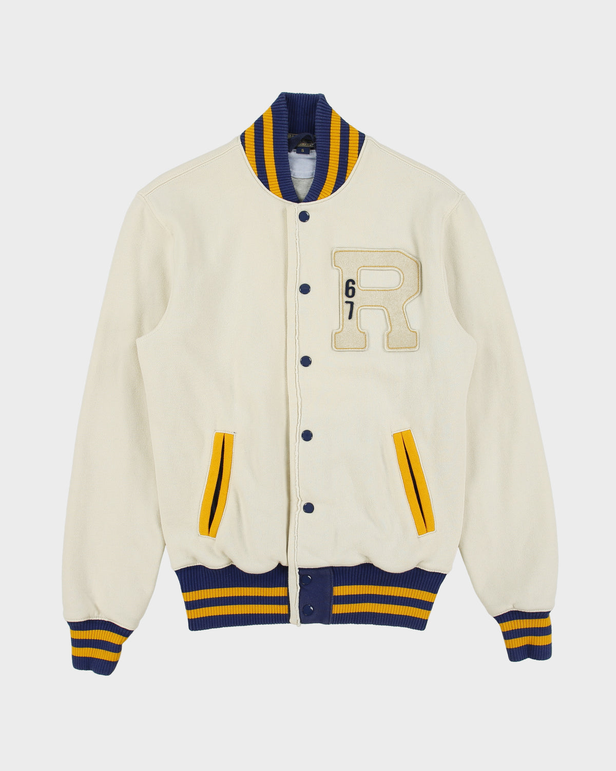 Vintage Y2K 00s Polo Jeans Ralph Lauren 67 College Letterman Varsity Baseball Jacket - S