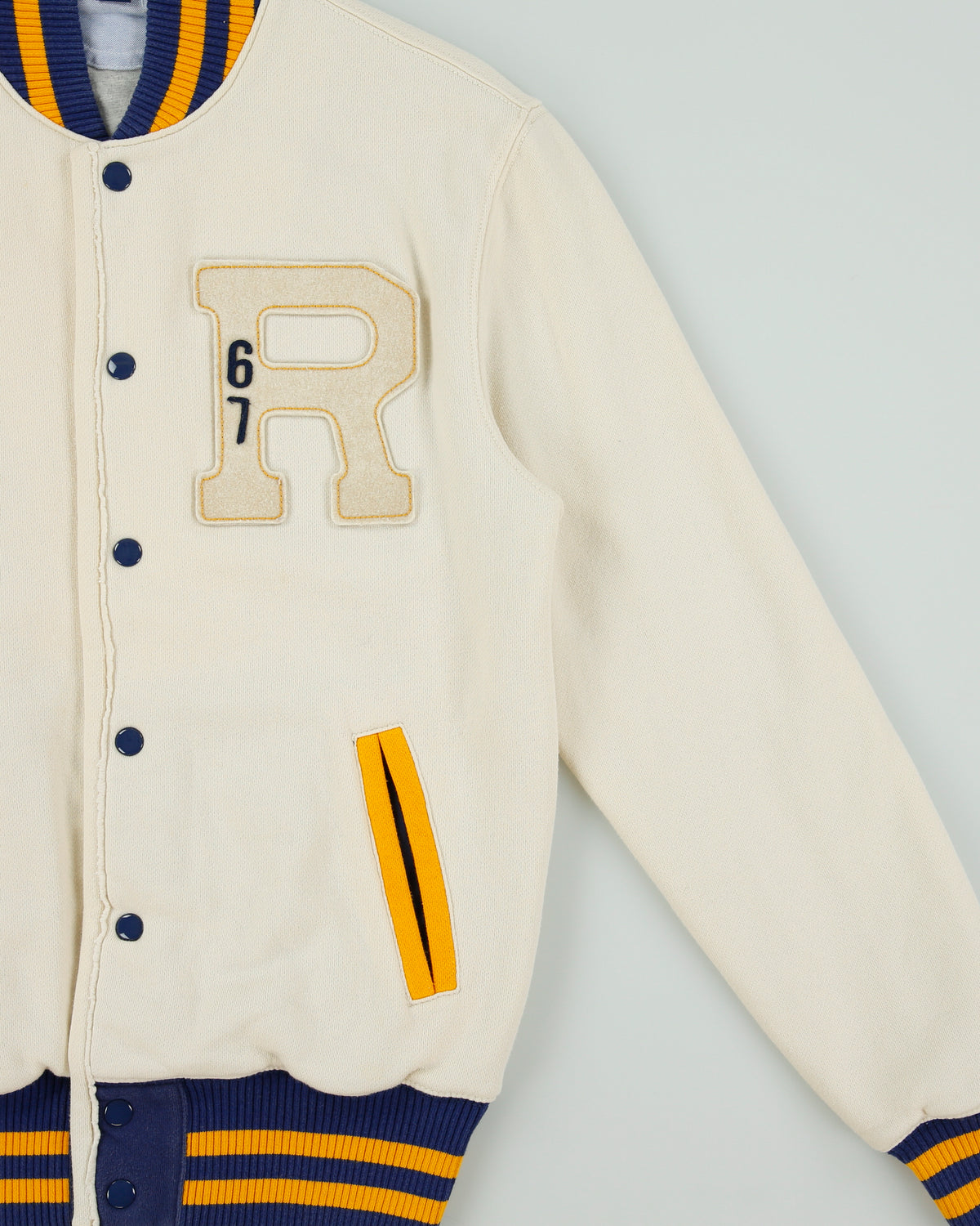 Vintage Y2K 00s Polo Jeans Ralph Lauren 67 College Letterman Varsity Baseball Jacket - S