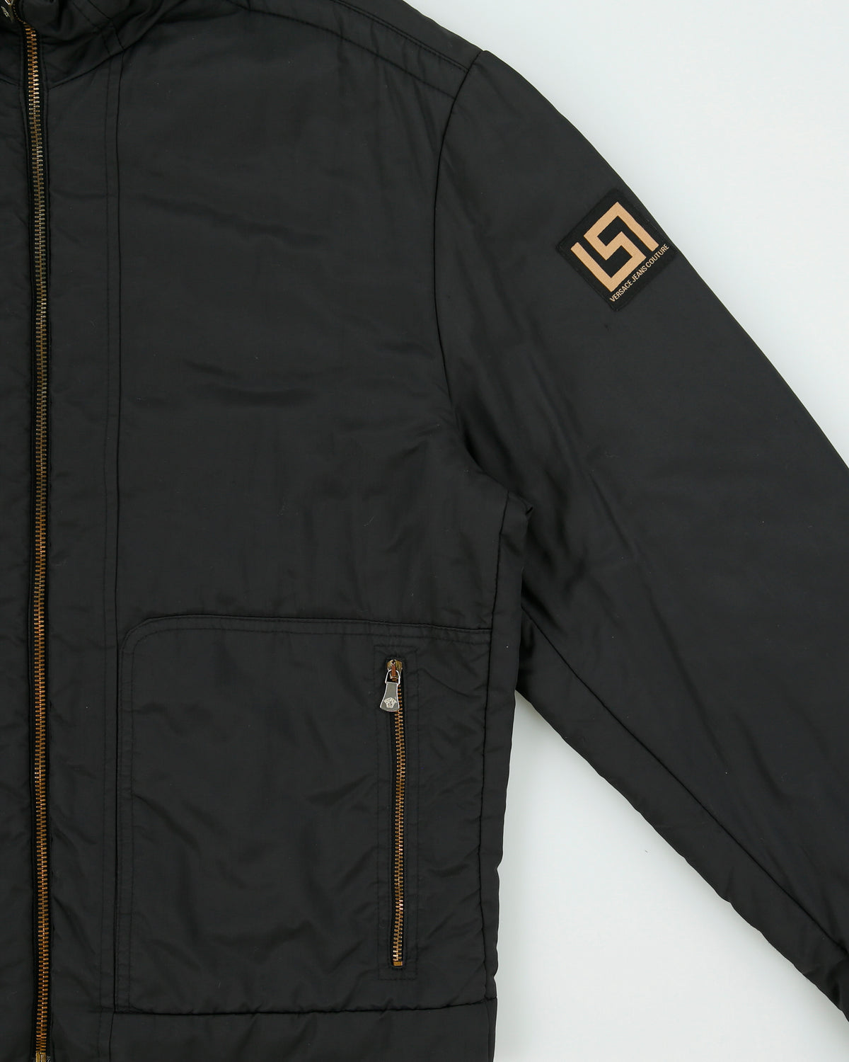 Vintage Y2K 00s Versace Jeans Couture Soft Shell Boxy Puffer Jacket - M