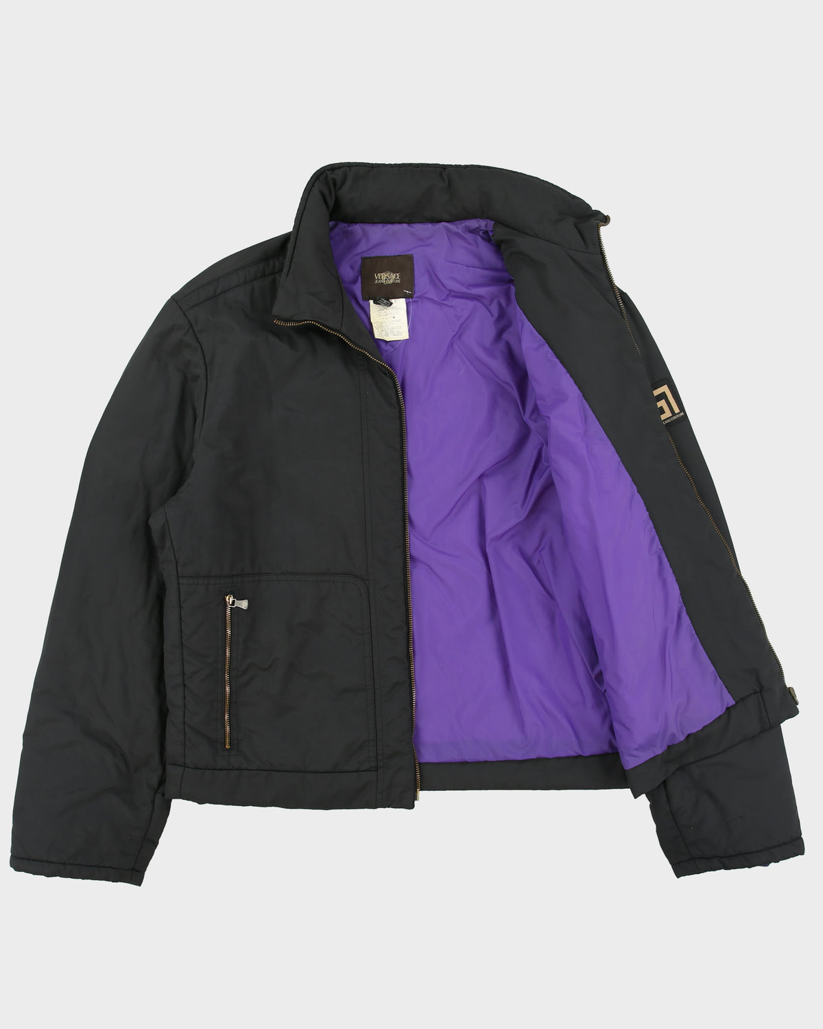 Vintage Y2K 00s Versace Jeans Couture Soft Shell Boxy Puffer Jacket - M