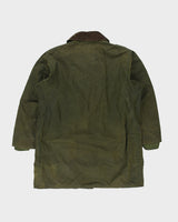 Vintage Y2K 00s Barbour Border Tartan Lined Made In England Waxed Jacket - XL