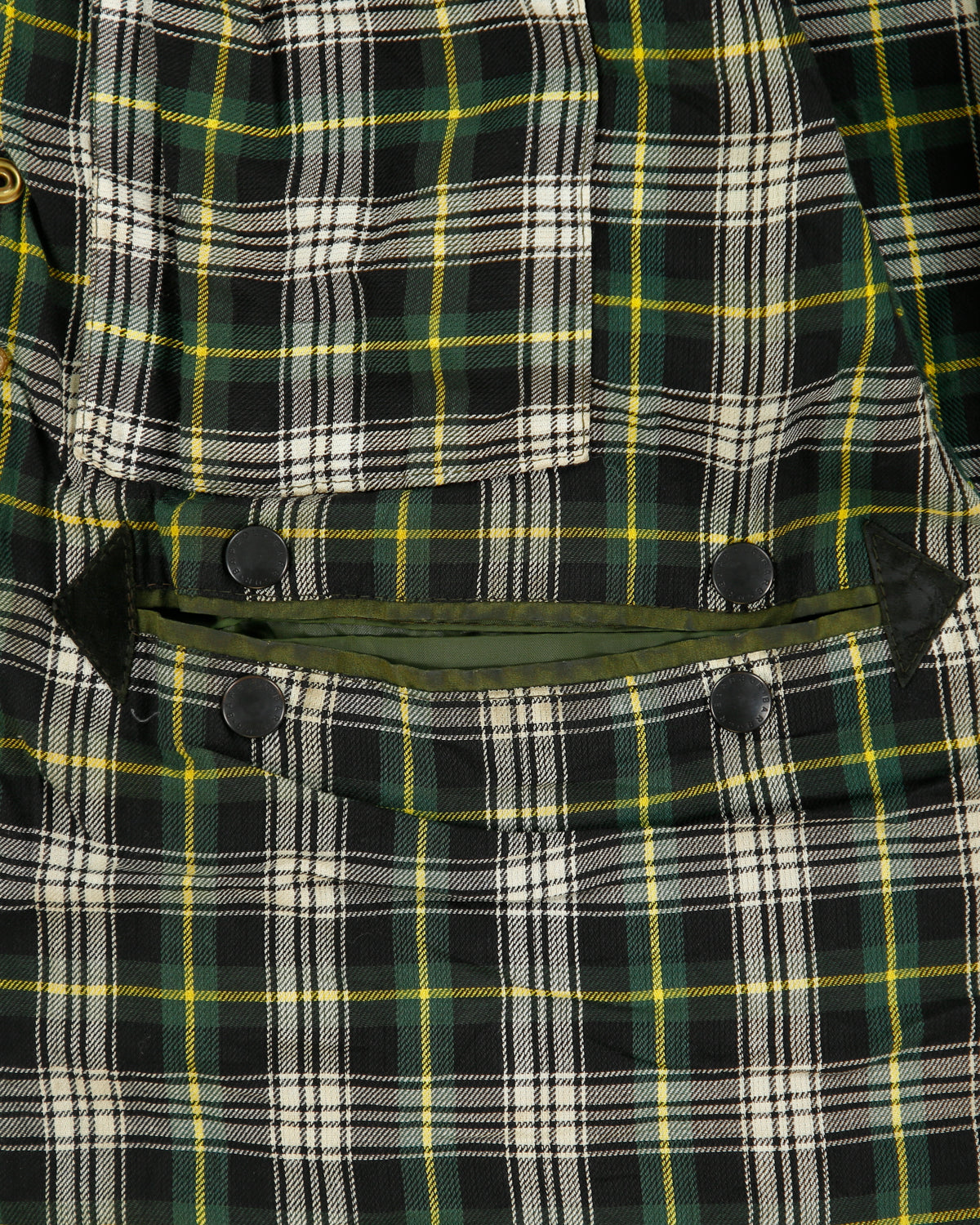 Vintage Y2K 00s Barbour Border Tartan Lined Made In England Waxed Jacket - XL