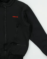 Vintage Y2K 00s Adidas Originals Neoprene Team Cafe Racer Moto Jacket - M