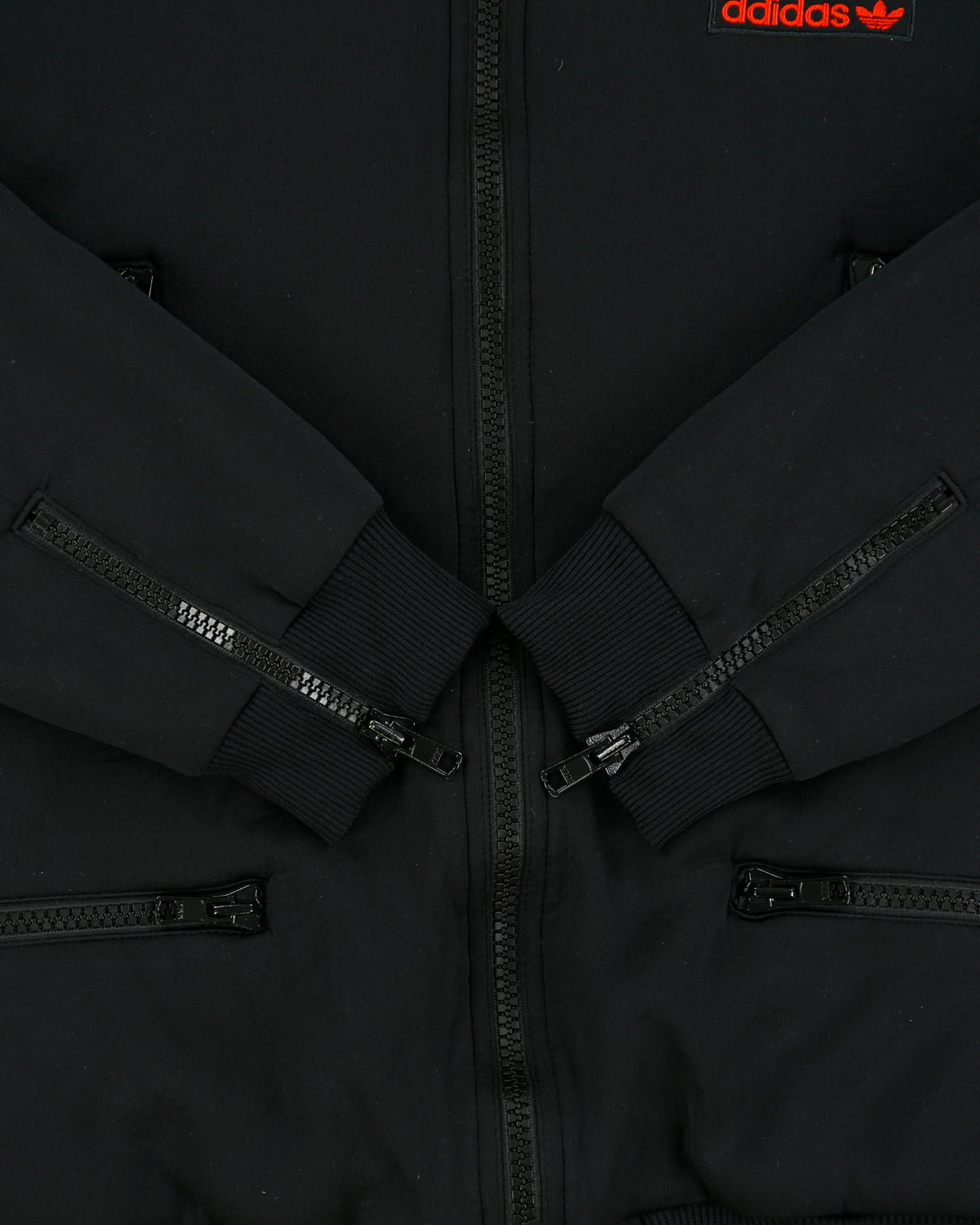 Vintage Y2K 00s Adidas Originals Neoprene Team Cafe Racer Moto Jacket - M