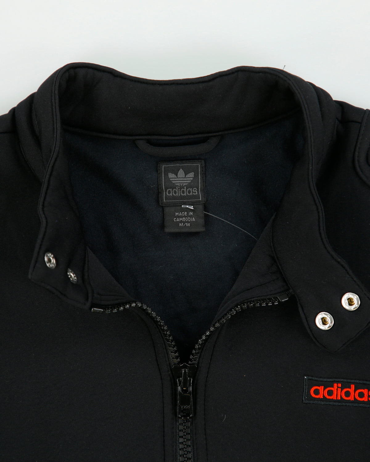Vintage Y2K 00s Adidas Originals Neoprene Team Cafe Racer Moto Jacket - M