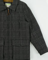 Vintage Eddie Bauer Plaid Wool EB550 Goose Down Yukon Puffer Jacket - M