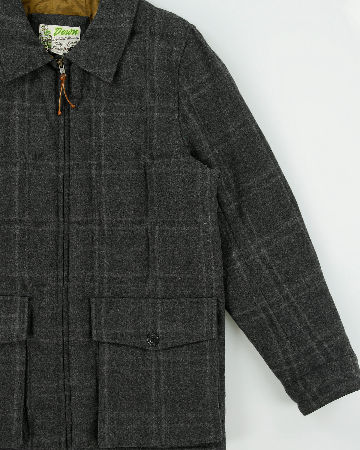 Vintage Eddie Bauer Plaid Wool EB550 Goose Down Yukon Puffer Jacket - M