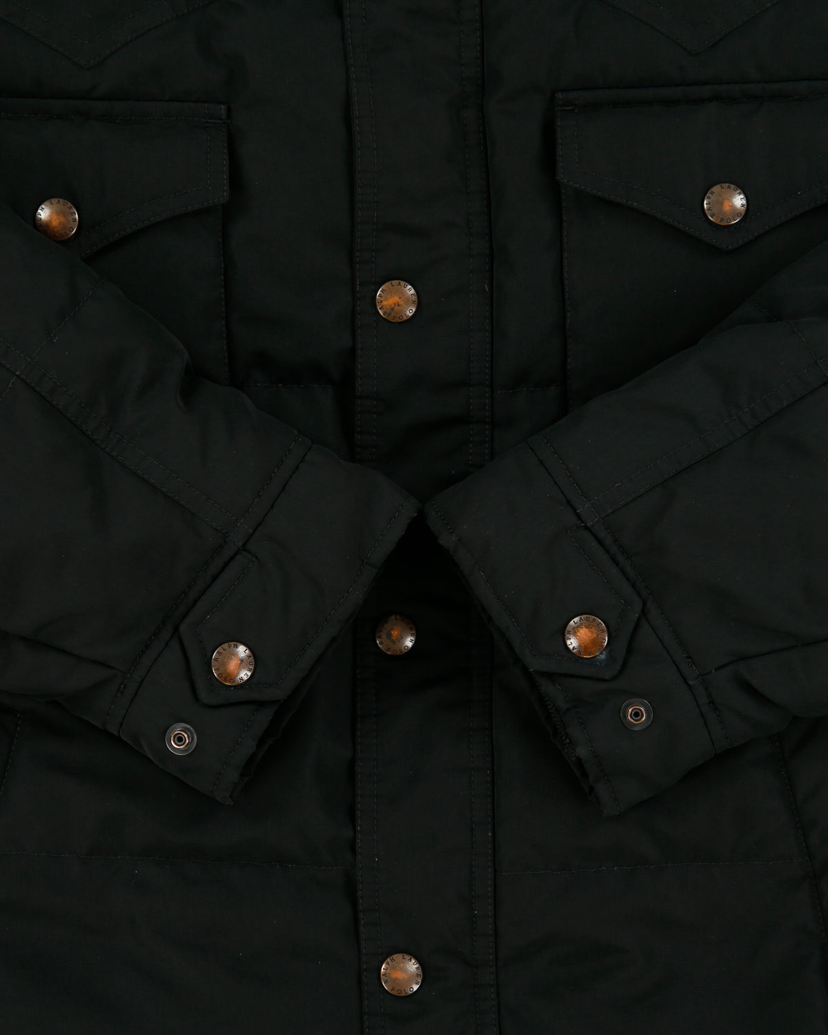 Vintage Y2K 00s Polo Ralph Lauren Down Filled Western Puffer Jacket - L