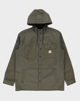 Carhartt Moss Fleece Lined Relaxed Fit Hooded Rain Defender Shacket - L