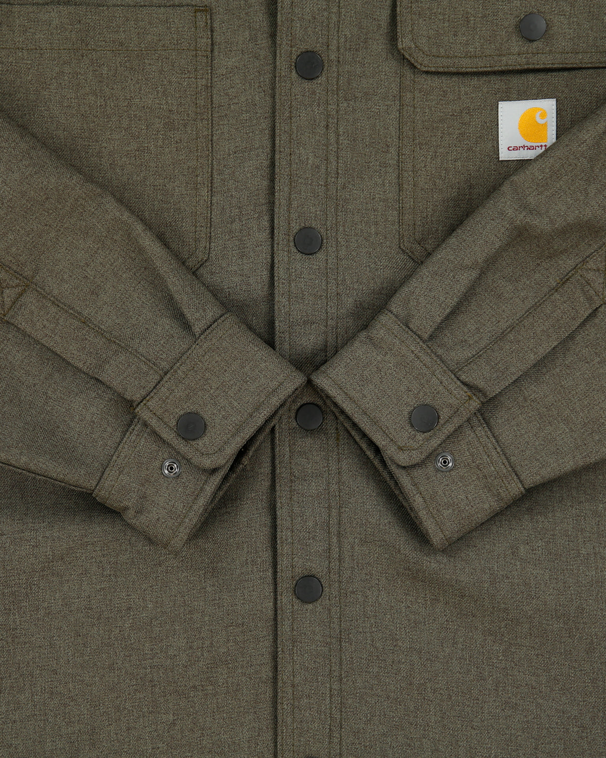 Carhartt Moss Fleece Lined Relaxed Fit Hooded Rain Defender Shacket - L