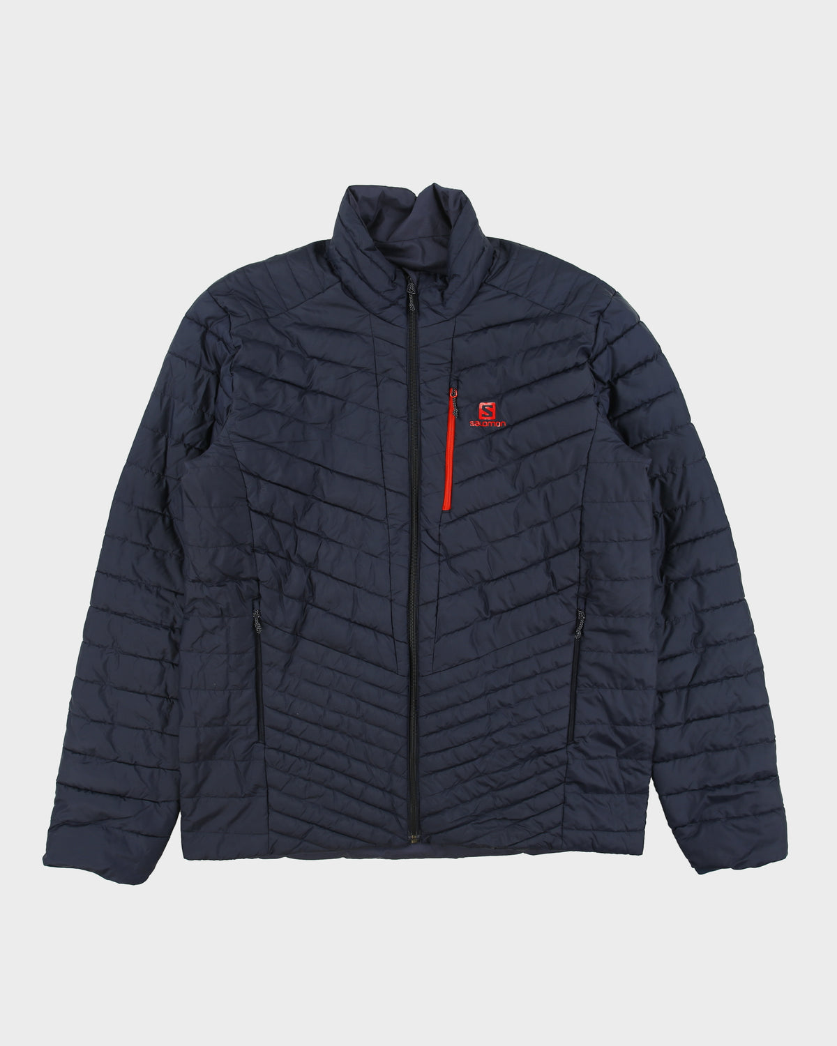 Salomon Navy Reversible Pertex Quantum Stormloft Insulated Drfiter Puffer Jacket - L