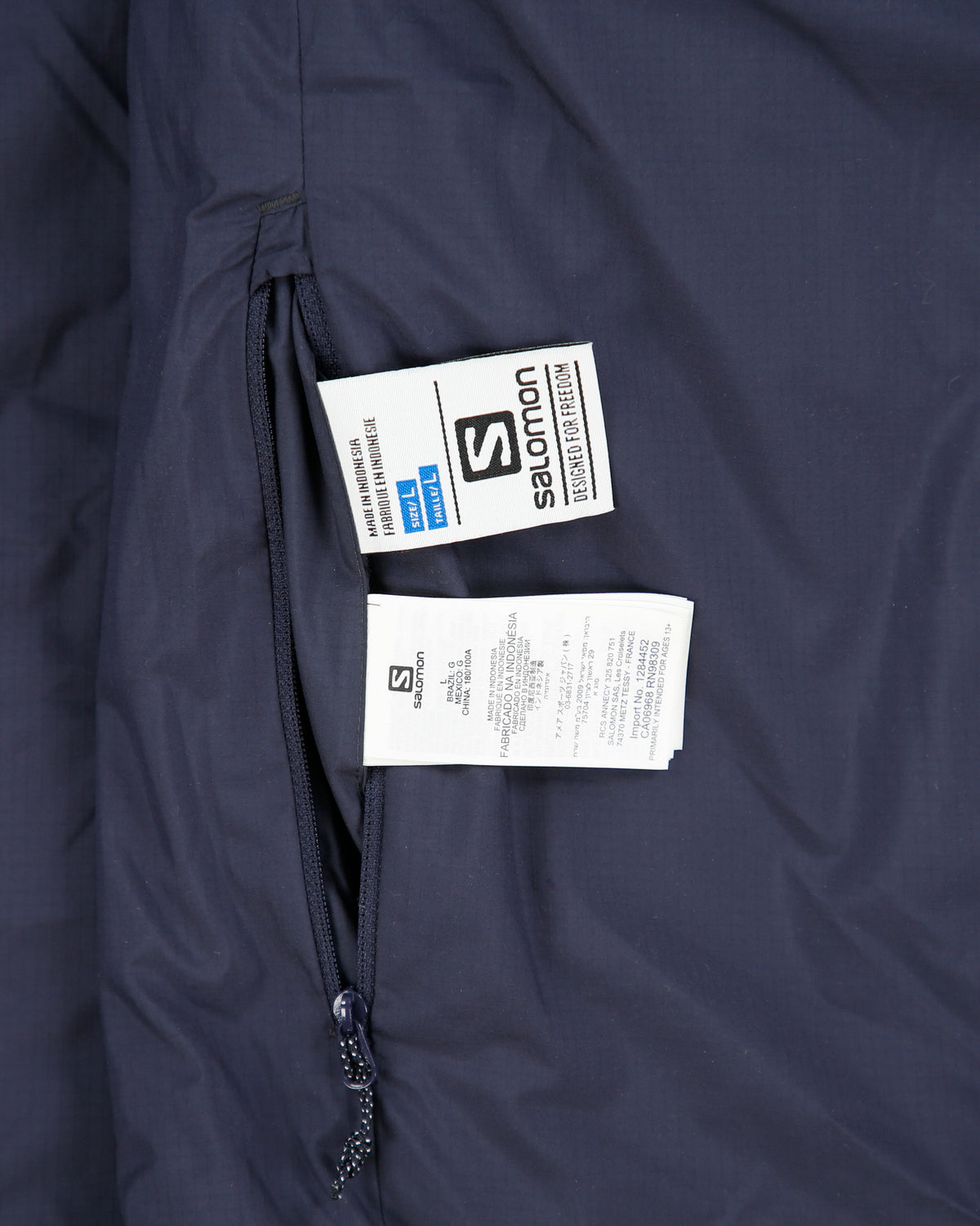 Salomon Navy Reversible Pertex Quantum Stormloft Insulated Drfiter Puffer Jacket - L