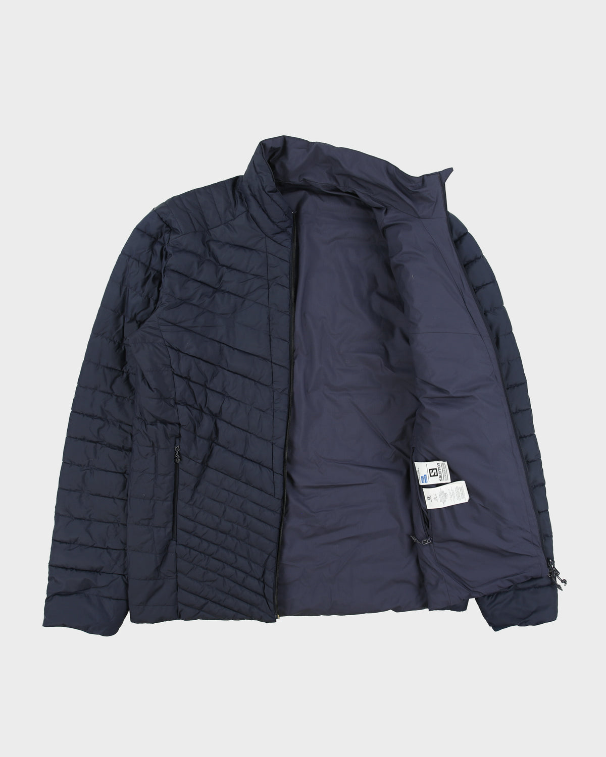 Salomon Navy Reversible Pertex Quantum Stormloft Insulated Drfiter Puffer Jacket - L