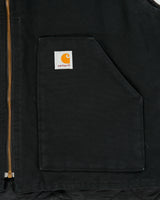 Vintage Carhartt V01 BLK Arctic Lined Rugged Firm Duck Canvas Work Gilet - XL