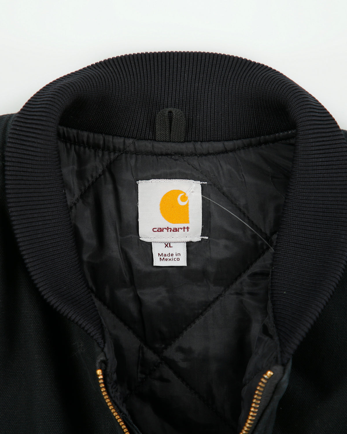 Vintage Carhartt V01 BLK Arctic Lined Rugged Firm Duck Canvas Work Gilet - XL