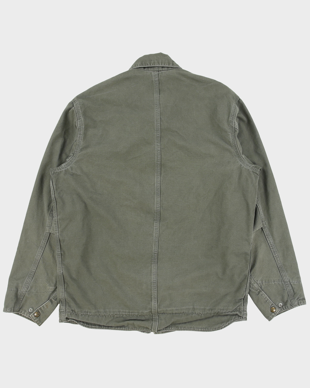 Vintage 2007 Y2K Carhartt J169 Dark Moss Detroit Style Soft Duck Canvas Hamilton Jacket - M