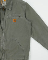 Vintage 2007 Y2K Carhartt J169 Dark Moss Detroit Style Soft Duck Canvas Hamilton Jacket - M