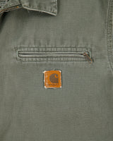 Vintage 2007 Y2K Carhartt J169 Dark Moss Detroit Style Soft Duck Canvas Hamilton Jacket - M