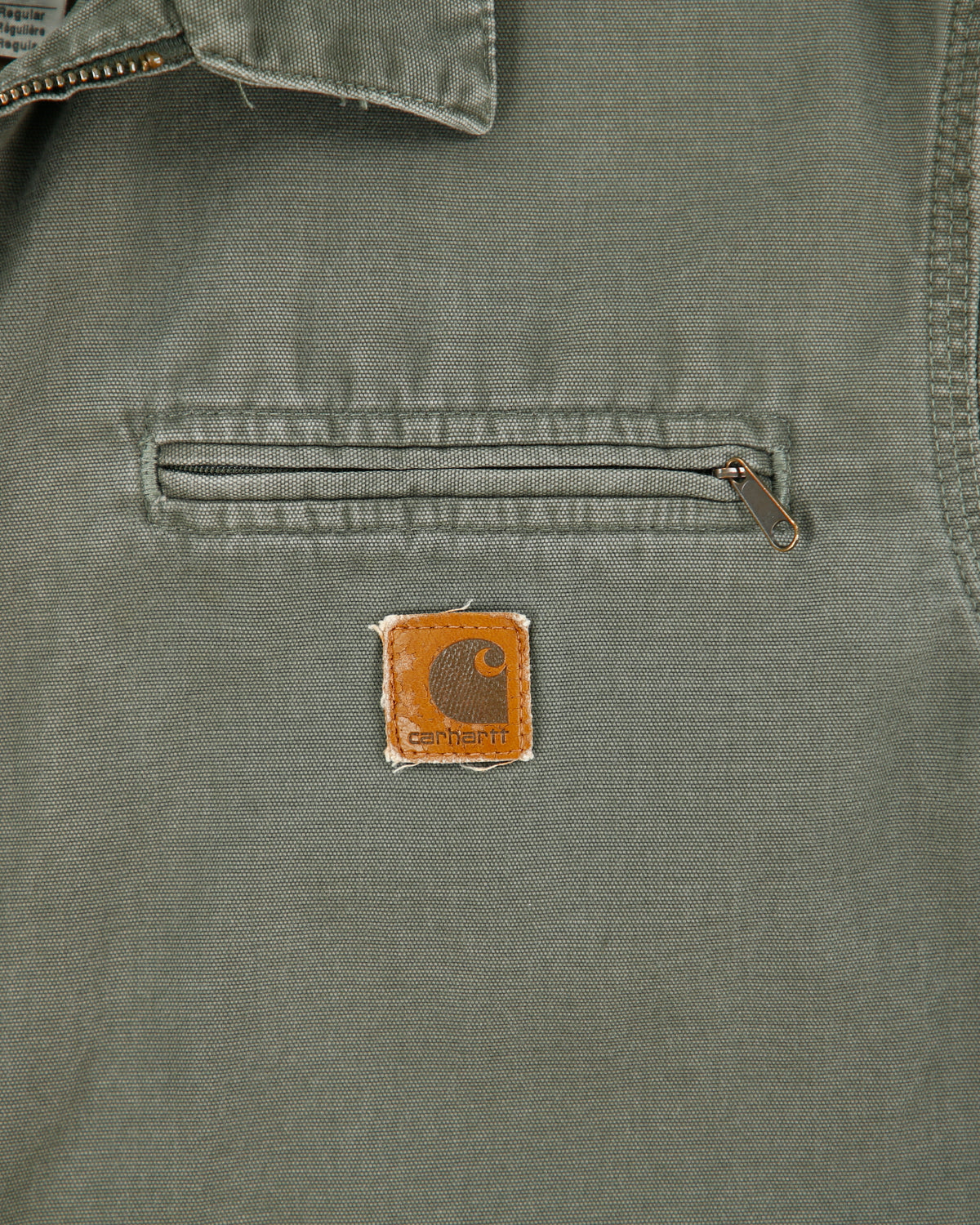 Vintage 2007 Y2K Carhartt J169 Dark Moss Detroit Style Soft Duck Canvas Hamilton Jacket - M