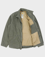 Vintage 2007 Y2K Carhartt J169 Dark Moss Detroit Style Soft Duck Canvas Hamilton Jacket - M