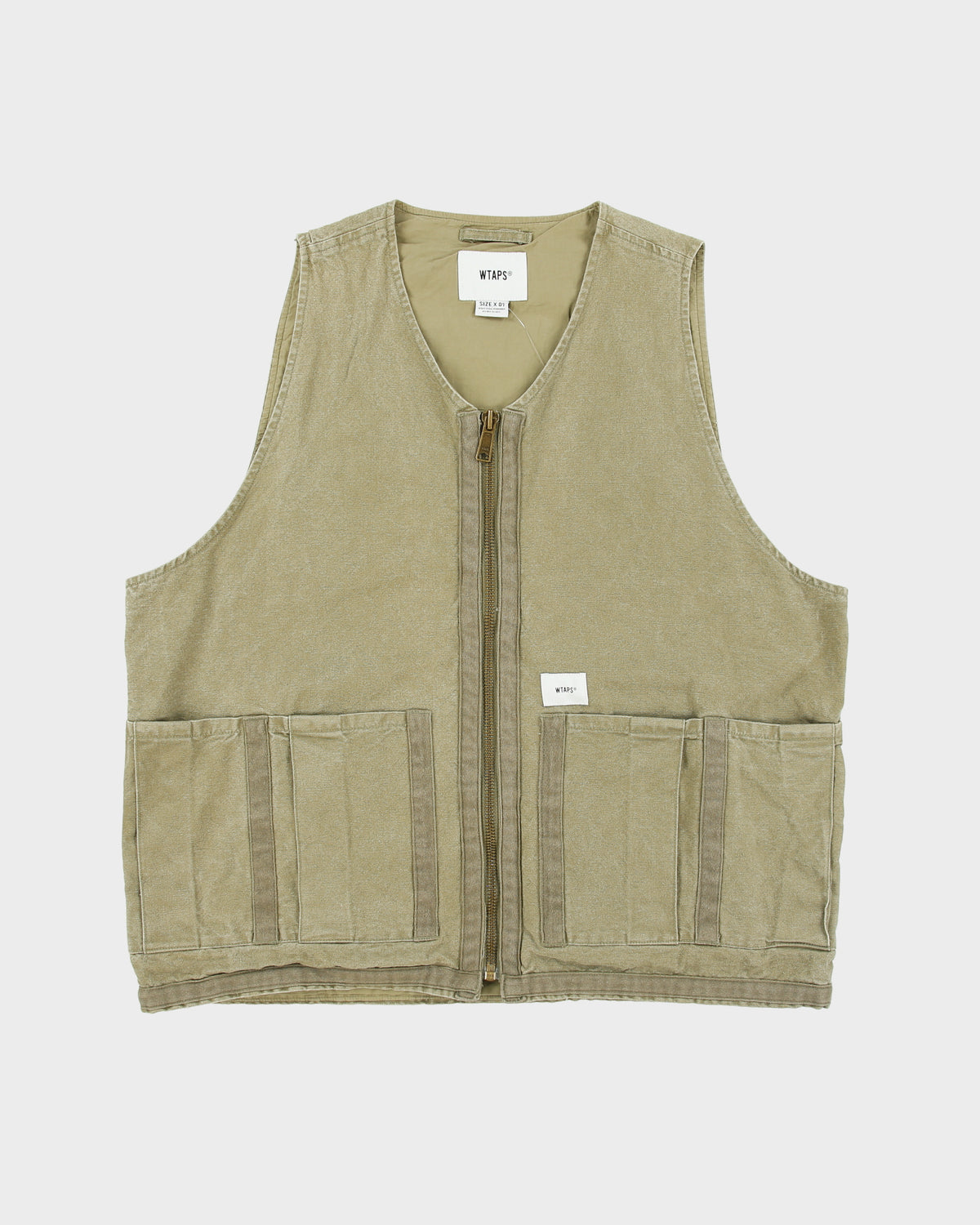 S/S2021 WTAPS Olive Drab Cotton Oxford Made In Japan Tactical Rack Vest - XL