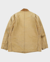 Vintage 1998 Carhartt C01 BRN Blanket Lined Distressed Firm Duck Canvas Union Made In USA Chore Jacket - XL