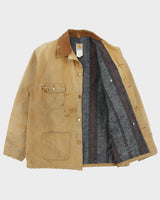 Vintage 1998 Carhartt C01 BRN Blanket Lined Distressed Firm Duck Canvas Union Made In USA Chore Jacket - XL