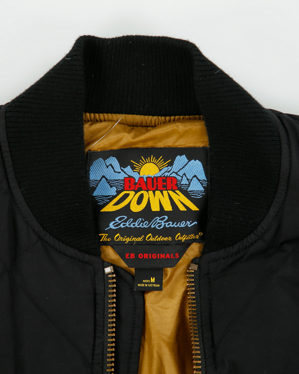 Eddie Bauer 1936 Skyliner EB Originals Model Diamond Quilted Goose Down Bomber Jacket - M