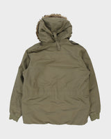 Eddie Bauer 1942 EB Originals B-9 Model Khaki WWII Goose Down Faux Fur US Military Parka - L
