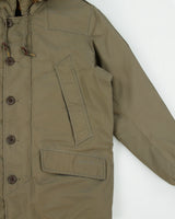 Eddie Bauer 1942 EB Originals B-9 Model Khaki WWII Goose Down Faux Fur US Military Parka - L