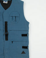 Vintage 1990s Adidas Adventure Teal Canvas Climalite Tactical Trekking Vest - S