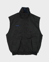 Vintage 1990s Columbia Reversible Aztec Fleece Shell Ribbed Gilet - L