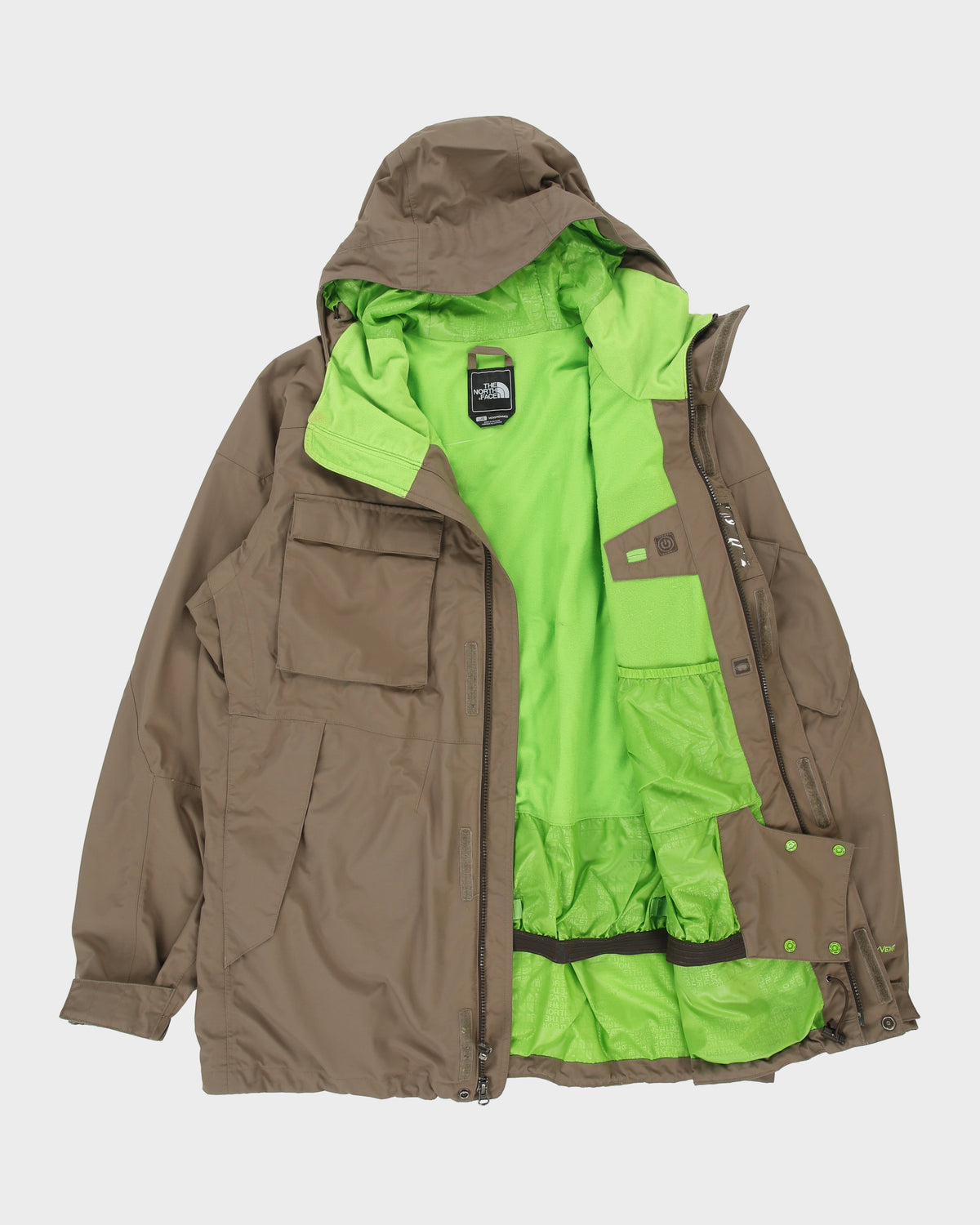 Vintage The North Face Mocha Hyvent Insulated Mountain Ski Jacket - L