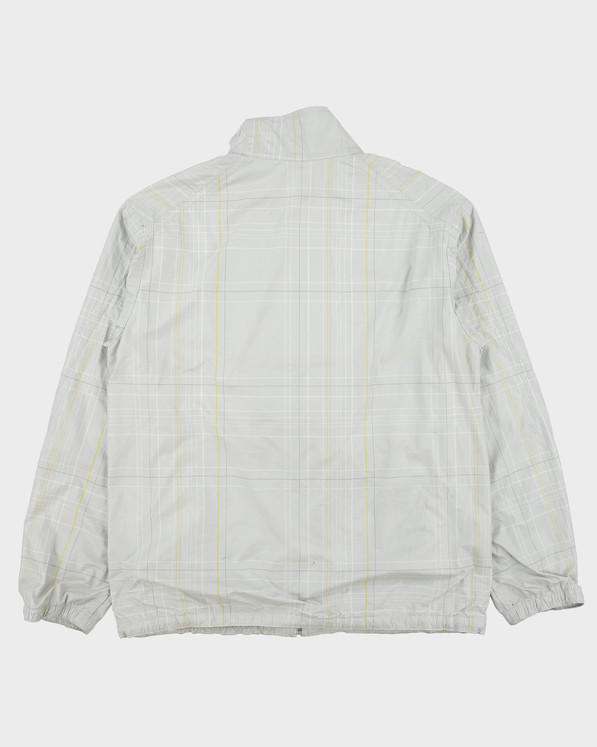 Vintage Y2K 00s Nike Plaid Shell Metal Swoosh Windbreaker Jacket - L